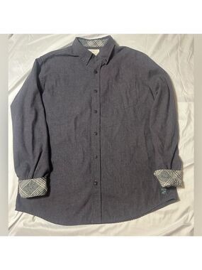 Vintage Weatherproof Flannel Shirt Men’s Large Gray